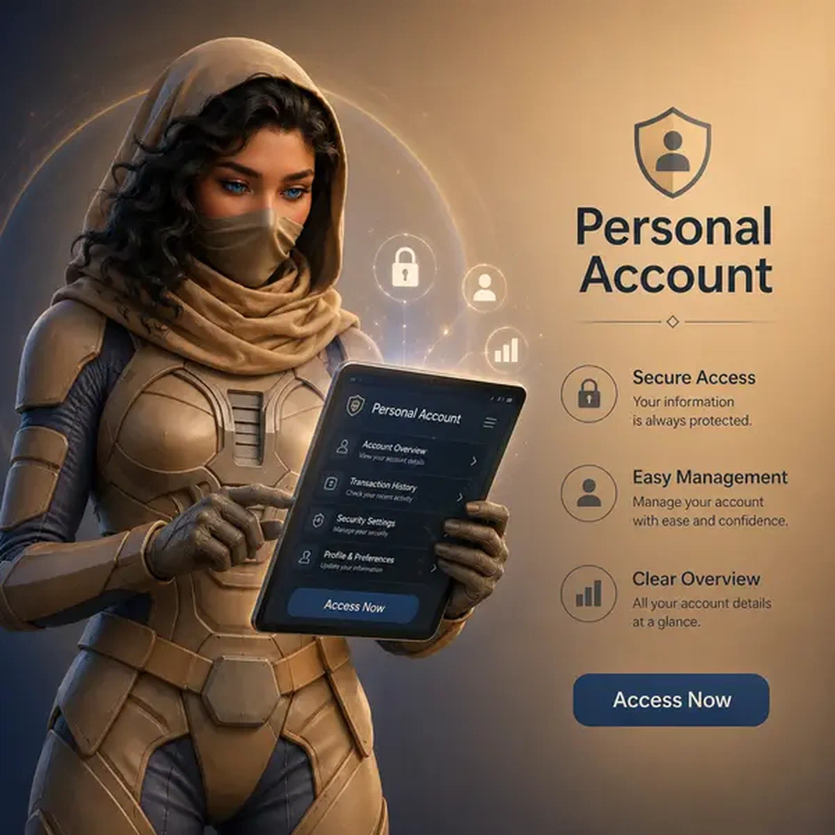 The Sentinel custodisce l'interfaccia dell'Account Personale SpinSahara con accesso di login sicuro